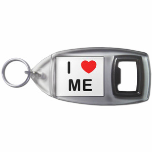 I Love Me - Plastic Key Ring Bottle Opener