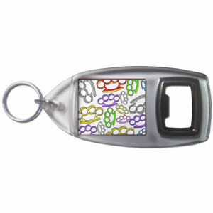 Knuckle Duster Pattern - Plastic Key Ring Bottle Opener Knuckle Duster Pattern - Plastic Key Ring Bottle Opener