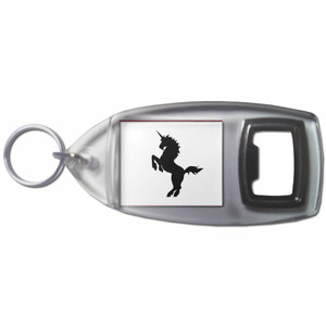 Unicorn Silhouette - Plastic Key Ring Bottle Opener Unicorn Silhouette - Plastic Key Ring Bottle Opener