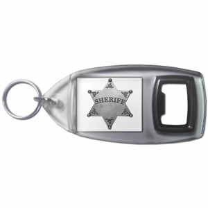 Sheriff Badge - Plastic Key Ring Bottle Opener Sheriff Badge - Plastic Key Ring Bottle Opener