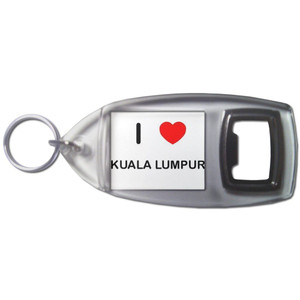 I Love Kuala Lumpur - Plastic Key Ring Bottle Opener
