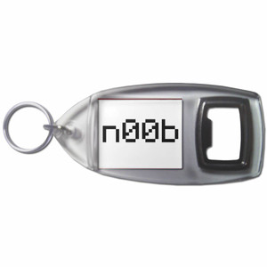 n00b - Plastic Key Ring Bottle Opener n00b - Plastic Key Ring Bottle Opener
