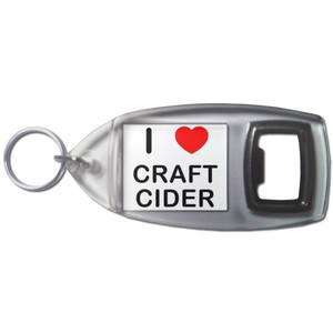 I love Craft Cider - Plastic Key Ring Bottle Opener I love Craft Cider - Plastic Key Ring Bottle Opener