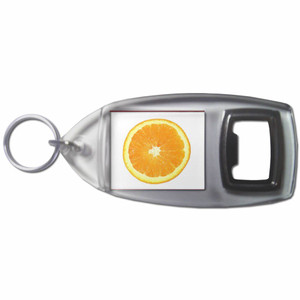 Orange - Plastic Key Ring Bottle Opener