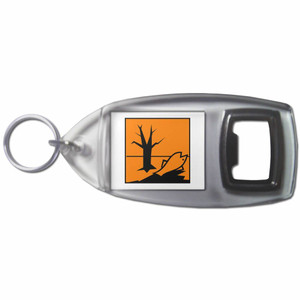Enviromental Hazard - Plastic Key Ring Bottle Opener