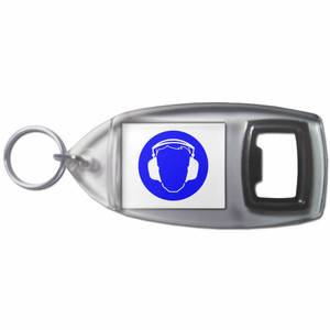 Ear Protection - Plastic Key Ring Bottle Opener Ear Protection - Plastic Key Ring Bottle Opener