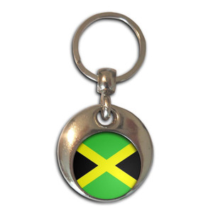 Jamaica Flag - Round Metal Key Ring