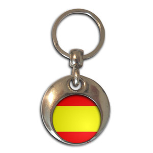 Spain Flag - Round Metal Key Ring Spain Flag - Round Metal Key Ring