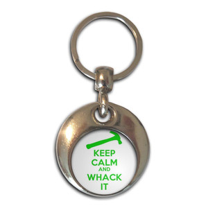 Keep Calm and Whack It - Round Metal Key Ring Keep Calm and Whack It - Round Metal Key Ring