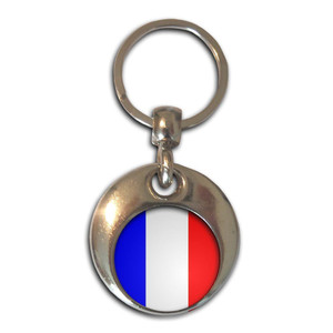 France Flag - Round Metal Key Ring France Flag - Round Metal Key Ring