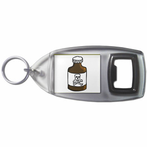 Poison Bottle - Plastic Key Ring Bottle Opener Poison Bottle - Plastic Key Ring Bottle Opener