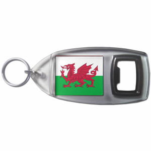 Wales Flag - Plastic Key Ring Bottle Opener Wales Flag - Plastic Key Ring Bottle Opener