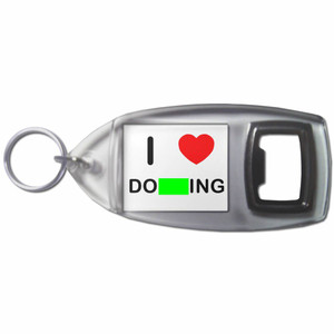 I Love Dogging - Plastic Key Ring Bottle Opener I Love Dogging - Plastic Key Ring Bottle Opener