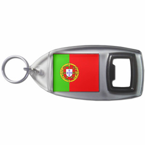 Portugal Flag - Plastic Key Ring Bottle Opener