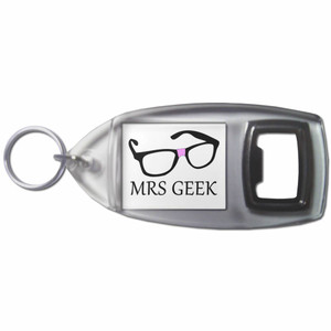 Mrs Geek - Plastic Key Ring Bottle Opener Mrs Geek - Plastic Key Ring Bottle Opener