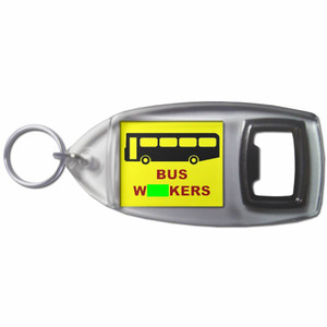 Bus Wankers - Plastic Key Ring Bottle Opener Bus Wankers - Plastic Key Ring Bottle Opener