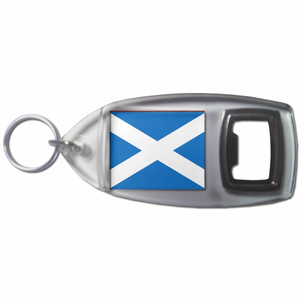 Scotland Flag - Plastic Key Ring Bottle Opener