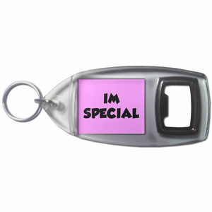 Im Special - Plastic Key Ring Bottle Opener Im Special - Plastic Key Ring Bottle Opener
