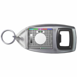 TV Test Card - Plastic Key Ring Bottle Opener
