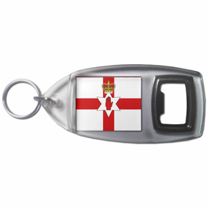 Northern Ireland Flag - Plastic Key Ring Bottle Opener Northern Ireland Flag - Plastic Key Ring Bottle Opener