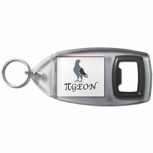 Pi Pigeon - Plastic Key Ring Bottle Opener Pi Pigeon - Plastic Key Ring Bottle Opener