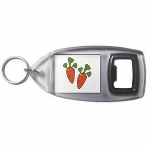 Carrots - Plastic Key Ring Bottle Opener