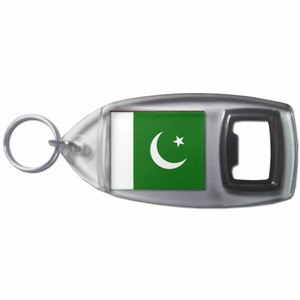 Pakistan Flag - Plastic Key Ring Bottle Opener Pakistan Flag - Plastic Key Ring Bottle Opener