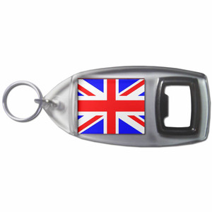 Union Jack UK Flag - Plastic Key Ring Bottle Opener Union Jack UK Flag - Plastic Key Ring Bottle Opener