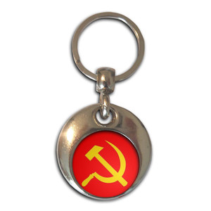 Soviet Union Flag - Round Metal Key Ring Soviet Union Flag - Round Metal Key Ring