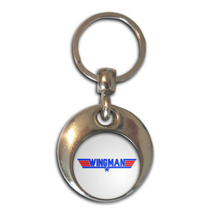 Wingman - Round Metal Key Ring