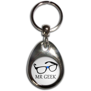 Mr Geek - Tear Drop Metal Key Ring