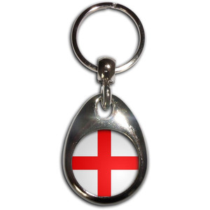 England Flag - Tear Drop Metal Key Ring