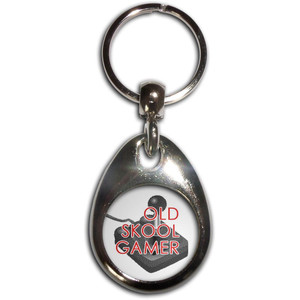 Old Skool Gamer - Tear Drop Metal Key Ring Old Skool Gamer - Tear Drop Metal Key Ring