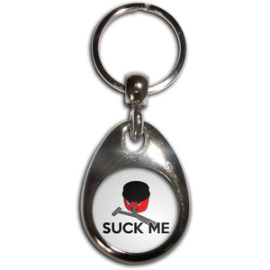 Suck Me - Tear Drop Metal Key Ring Suck Me - Tear Drop Metal Key Ring