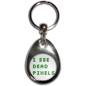 I See Dead Pixels - Tear Drop Metal Key Ring