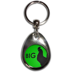 Big Cock - Tear Drop Metal Key Ring