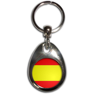 Spain Flag - Tear Drop Metal Key Ring