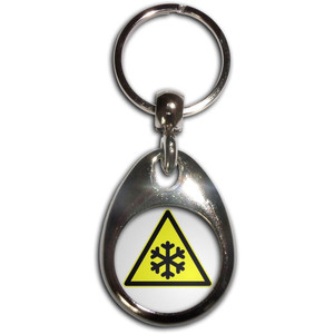 Low Temperature - Tear Drop Metal Key Ring