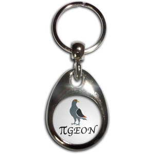 Pi Pigeon - Tear Drop Metal Key Ring Pi Pigeon - Tear Drop Metal Key Ring