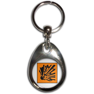 Explosives - Tear Drop Metal Key Ring