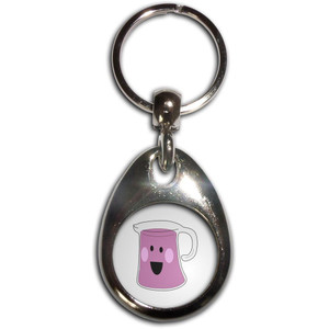 Jug of Juice - Tear Drop Metal Key Ring