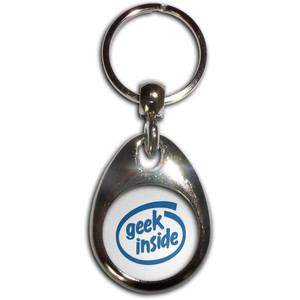 Geek Inside - Tear Drop Metal Key Ring
