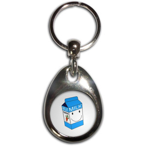 Milk Carton - Tear Drop Metal Key Ring Milk Carton - Tear Drop Metal Key Ring