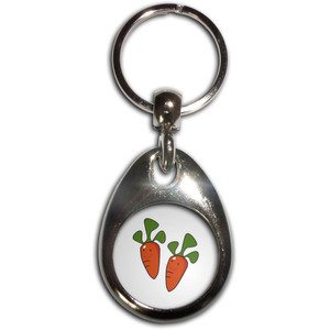 Carrots - Tear Drop Metal Key Ring Carrots - Tear Drop Metal Key Ring