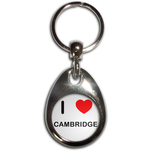 I Love Cambridge - Tear Drop Metal Key Ring