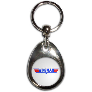 Wingman - Tear Drop Metal Key Ring