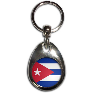 Cuba Flag - Tear Drop Metal Key Ring Cuba Flag - Tear Drop Metal Key Ring