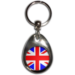 Union Jack UK Flag - Tear Drop Metal Key Ring Union Jack UK Flag - Tear Drop Metal Key Ring