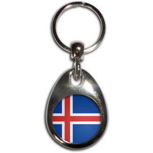 Iceland Flag - Tear Drop Metal Key Ring Iceland Flag - Tear Drop Metal Key Ring