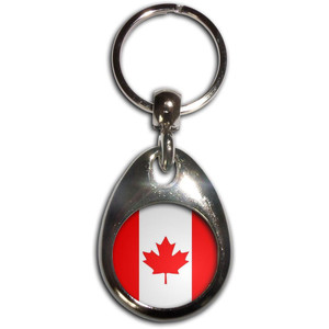 Canada Flag - Tear Drop Metal Key Ring